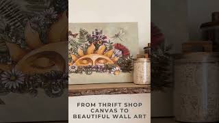 Decoupage Wall Art From Thrift Store Canvas [upl. by Bryner]