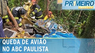 Avião de pequeno porte cai em Ribeirão Pires no ABC paulista  Primeiro Impacto 250124 [upl. by Acina]