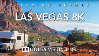 Driving Las Vegas in 8K HDR Dolby Vision  Zion Utah to Las Vegas Nevada [upl. by Nonahs]