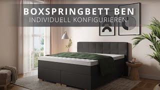 Boxspringbett Ben selbst konfigurieren [upl. by Asli899]