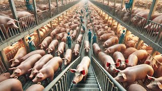 434 Million Pigs Are Raised This Way By Chinese Farmers  Pork Processing [upl. by Docile]