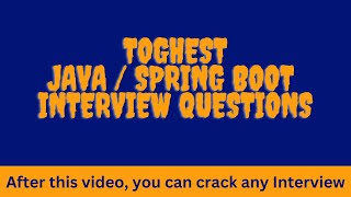 Java  Spring Boot Interview Questions [upl. by Jorin]