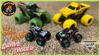 Pretend Play With Monster Jam Monster Trucks  El Toro Loco amp Grave Digger [upl. by Mathis]