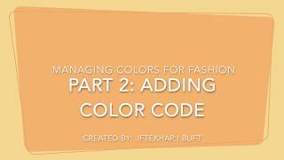 Part 2 Managing color for fashion  finding Pantone C color code at Illustrator [upl. by Atteiluj625]