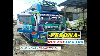 PESONA BUS TANAH KARO NEW SUMATERA TRANSPORT 30 [upl. by Oinotnaesoj]