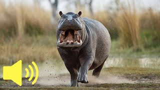 What does a Hippo sound like Hippopotamus  Animal Sounds [upl. by Diehl]