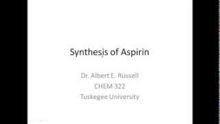 Synthesis of Aspirin [upl. by Eerot365]