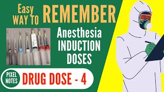 Anesthesia INDUCTION Drugs DOSES  Propofol DOSE  Etomidate DOSE  Thiopental DOSE [upl. by Frulla]