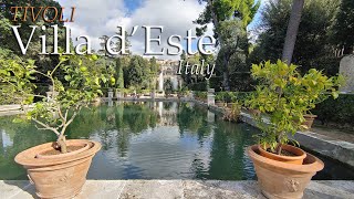 Tivoli Villa dEste  Italy Walking Tour [upl. by Mcdade]