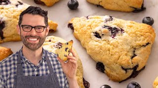 Easy Blueberry Scones Recipe  Beyond Delicious [upl. by Adhamh903]