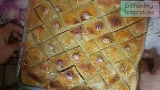 Instant baklava recipe for beginners 💖✨☕feel the crunchiest goodness💖✨ [upl. by Yenal]