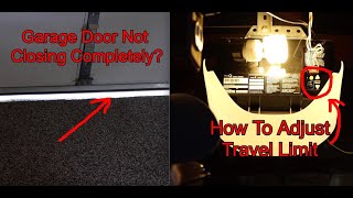 How To Set Travel Limits On Chamberlain Garage Door Opener [upl. by Nanji]