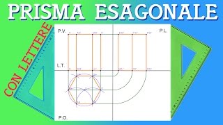 Proiezione Ortogonale di un Prisma a base Esagonale amp Modello 3D  Liceo Scientifico [upl. by Sassan605]