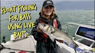 UK Bass fishing with floats  live Mackerel  Includes how to guide to float fishing setup fishing [upl. by Iras]