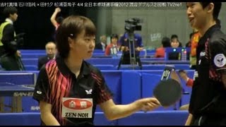 Table Tennis 石川佳純吉村 × 田村松浦 44 全日本卓球2012117 [upl. by Neddra]