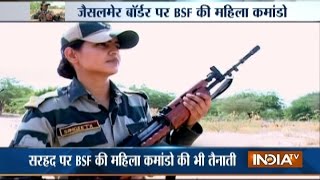 Women BSF Commandos Deployed On Jaisalmer Border [upl. by Longwood687]