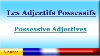 French Lesson 65  Learn French Possessive Adjectives My Your in French  adjetivos posesivos [upl. by Iliram]