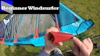 Windsurfing sail setup with cams [upl. by Nerti]