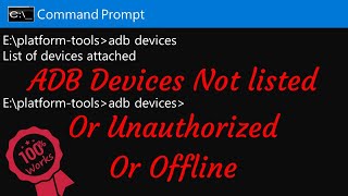 Android ADB devices not showing not found not recognized not detecting unauthorized offline  Fixed [upl. by Hernando]