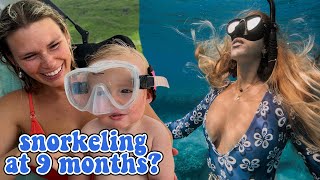 we brought TWO BABIES to go snorkeling OAHU HAWAII MOM VLOG [upl. by Aneel]