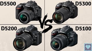 Nikon D5500 vs D5300 vs D5200 vs D5100  InDepth Comparison [upl. by Akirre]