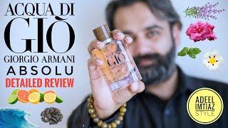 Giorgio Armani Acqua Di Gio Absolu Perfume Review [upl. by Liagaba]