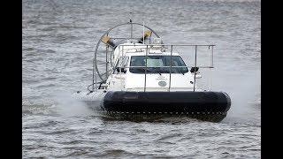 Fishing on the new hovercraft Christy 9205 FC Fishing in the Sea of Okhotsk Sakhalin Island [upl. by Yllen]