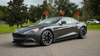 2016 Aston Martin Vanquish Driving Review [upl. by Suolhcin]