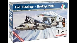 Italeri  E2C Hawkeye  148 Scale Model  In Box Review [upl. by Torrlow21]