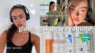 2023 skincare routine  GLOWY drugstore skin cycling [upl. by Cedar]