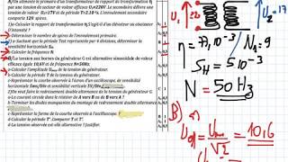 Courant Alternatif Partie 2 Exercice transfo  2eme Année SC Info [upl. by Amora]