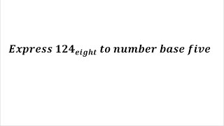 Conversion between Non decimal bases Ex 3 [upl. by Edithe610]