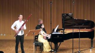 Camille SaintSaëns Bassoon Sonata op 168 Sebastian Stevensson Asuka Nakamura [upl. by Pasho]