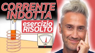 Esercizio Risolto Fisica CORRENTE INDOTTA  Forza Elettromotrice Indotta  Fem Indotta [upl. by Ainnek]