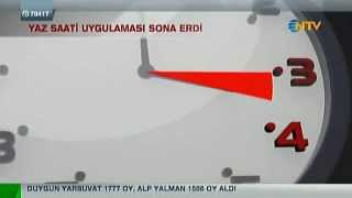 Yaz Saatinden Kış Saatine Geçiş Anı  26 Ekim 2014 Pazar 0400 NTV [upl. by Lallage]