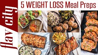 5 Meal Prep Recipes For Weight Loss In 2019  Healthy New Years Resolutions [upl. by Aidiruy]