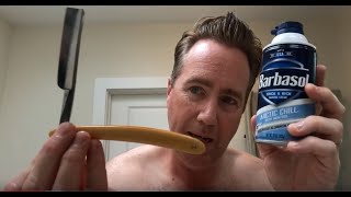 Shaving with Barbasol Arctic Chill and a Straight Razor [upl. by Coyle]