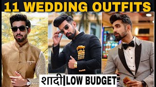 11 WEDDING OUTFITS SAVE MONEY INDIAN WEDDING MEN ETHNIC WEARSHERWANI INDO WESTERN SUIT  HINDI [upl. by Atnas]