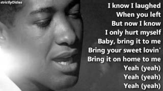 Sam Cooke  Bring It On Home to Me  with lyrics [upl. by Ojeibbob]