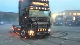 Scania truck drifting [upl. by Ahsinra]