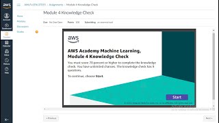 Module 4 Knowledge Check  AWS Academy Machine Learning Foundations  Introducing Forecasting [upl. by Akela]