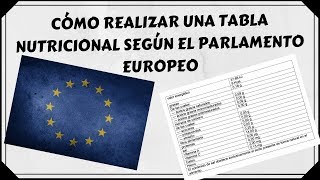 Cómo realizar una tabla nutricional según el parlamento europeo [upl. by Meeks581]