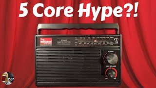 5 Core Pro Series T22 AM FM Shortwave Portable Radio Review [upl. by Drooff]