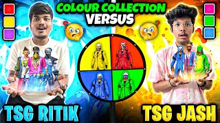 Free Fire Colour Collection Versus Between TSG Jash And TSG Ritik😮😂  ₹100000 Garena Free Fire [upl. by Ahtiek]