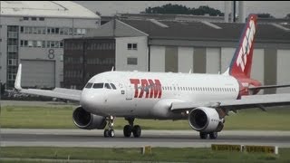 Airbus A320 Sharklets TAM Linhas Aéreas PRTYD takeofflanding [upl. by Ydnal392]