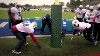 Defensive Line Drill Stance and Shock Drill Gary Salgado [upl. by Assiled]