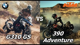 BMW G310 GS vs KTM 390 Adventure Comparison TM [upl. by Atte]