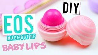 DIY EOS LIP BALM using BABY LIPS [upl. by Arekahs]