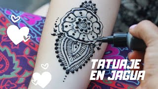 Tatuaje en Jagua  Diferencias entre la Jagua y la Henna [upl. by Nwahsauq]