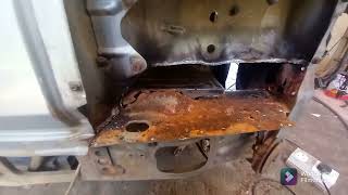 Restorewelding and repaint Nissan Vanette C22 van [upl. by Gelhar]